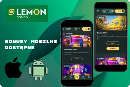 Lemon Casino Bonusy mobilne dostępne na Android i iOS