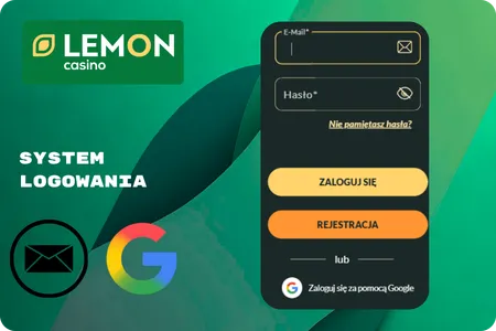 Lemon Casino system logowania