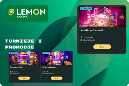 Lemon Casino Turnieje i promocje czasowe dla aktywnych graczy